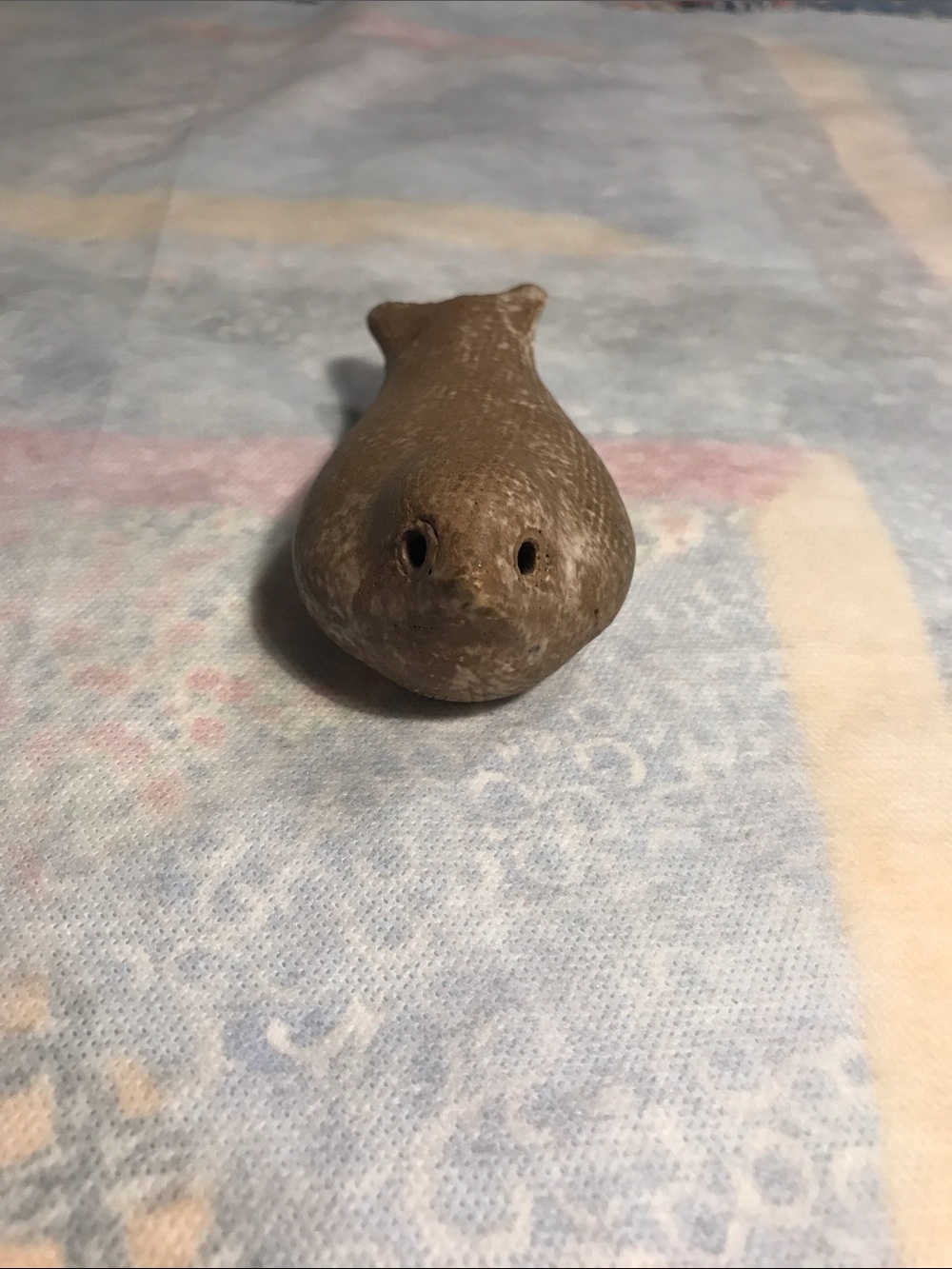 Signed McCarty Pottery Swallow Bird Figurine in Traditional Nutmeg
